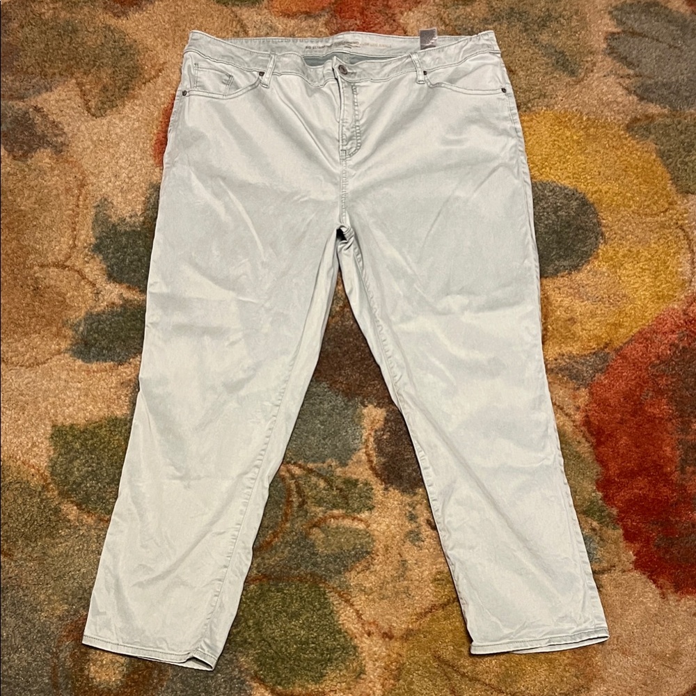 Chico's Light Gray Straight Leg Jeans